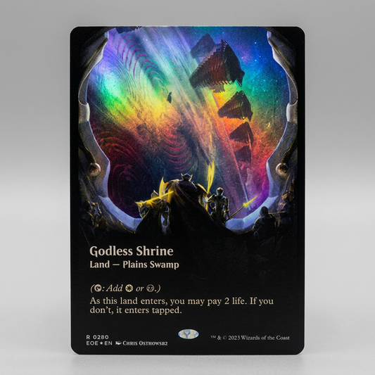Godless Shrine R 0280 Edge Of Eternities Borderless Foil NM