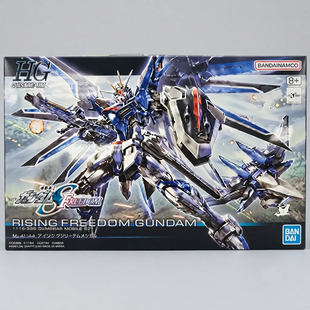 Gundam SEED FREEDOM: Rising Freedom Gundam HGCE 1/144 Model Kit at Emerald Market Alamogordo, New Mexico