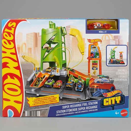 HotWheels City Super Recharge Feul Station Playset