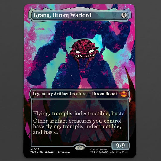 Magic: The Gathering Secret Lair Teenage Mutant Ninja Turtles Krang, Utrom Warlord 0221 Borderless Foil Near Mint Condition Card at Emerald Market Alamogordo, New Mexic
