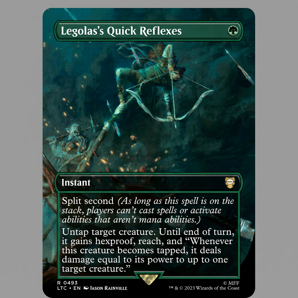 Legolas's Quick Reflexes R 0493 Commander: LOTR: Tales Of Middle-Earth Borderless Normal NM