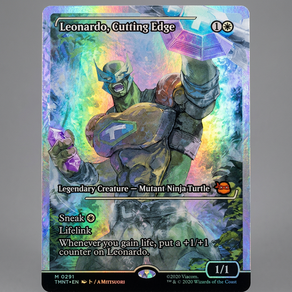 Leonardo, Cutting Edge M 0297 TMNT Showcase Fracture Foil NM