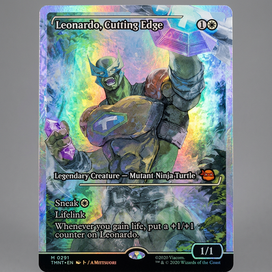 Leonardo, Cutting Edge M 0297 TMNT Showcase Fracture Foil NM