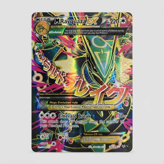 M Rayquaza Ex (Full Art) 105/108 XY Roaring Skies Holofoil LP