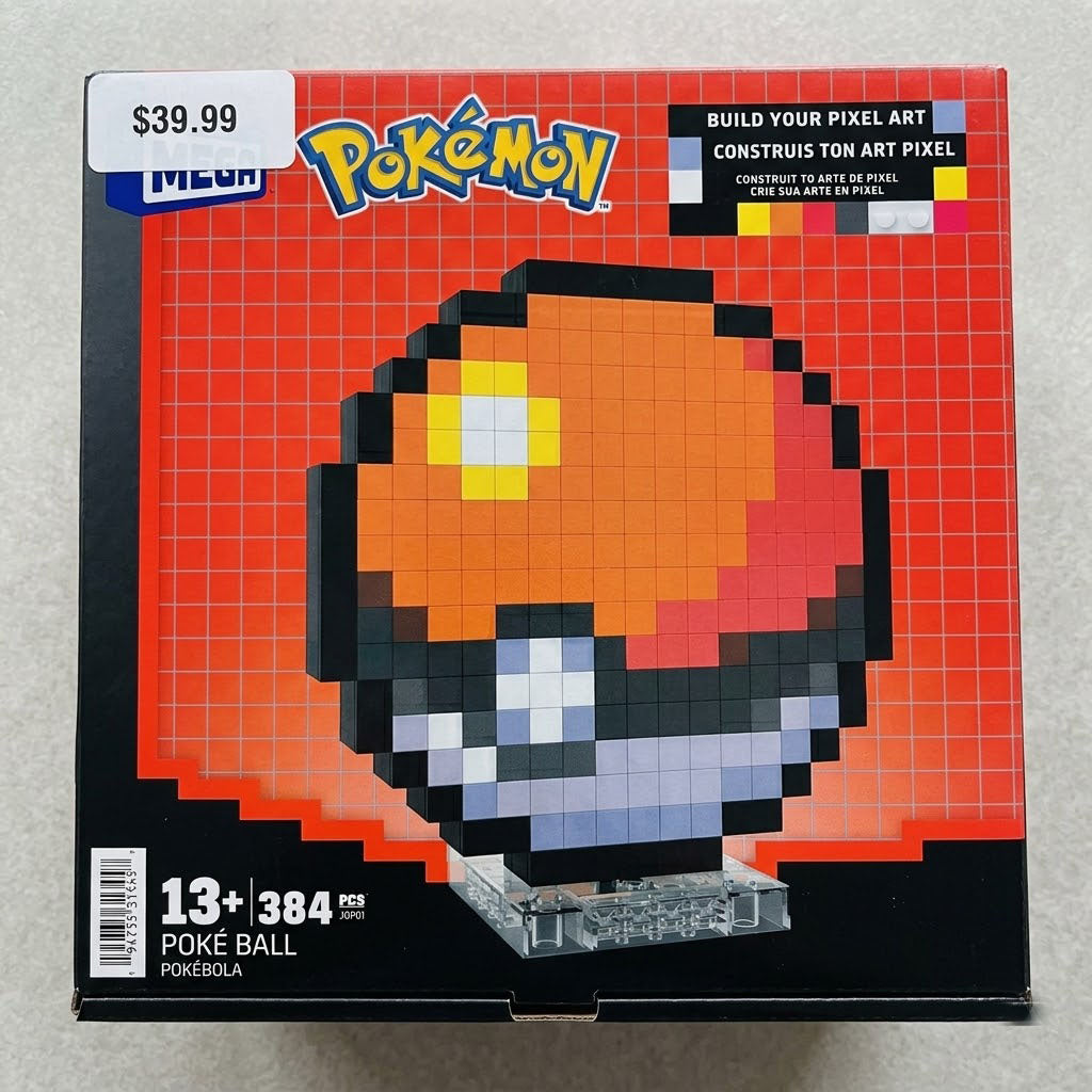Mega Blocks Pokemon Poke Ball Pixel Art