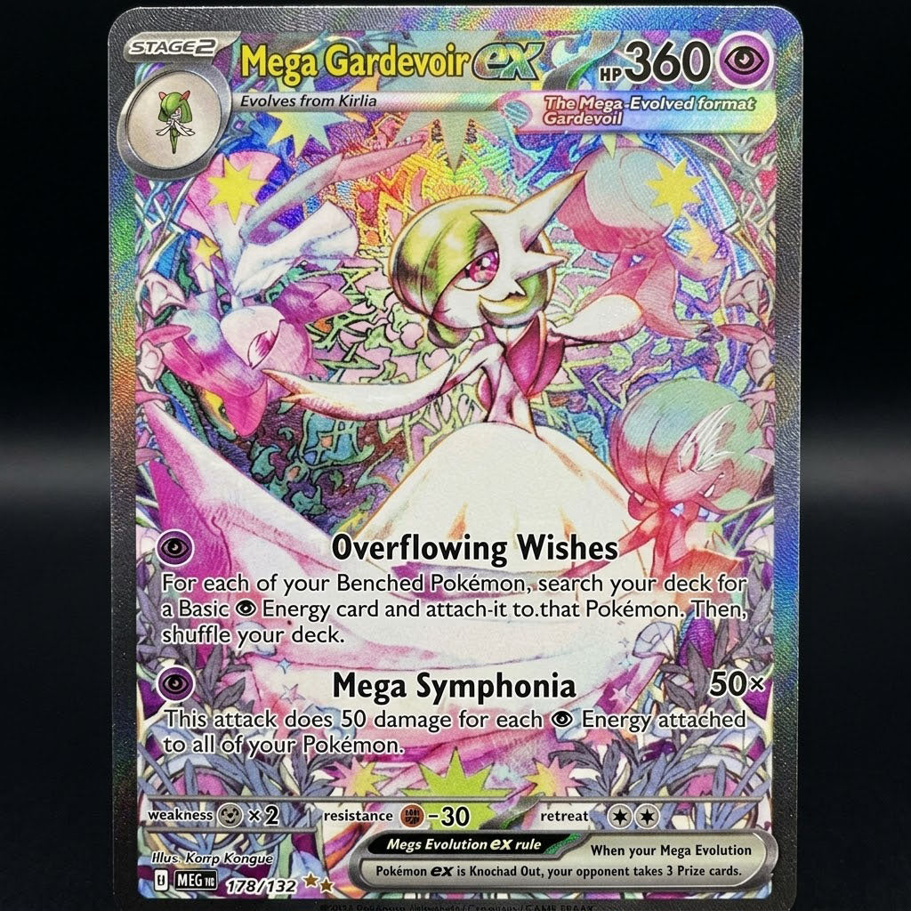Mega Gardevoir Ex 178/132 Mega Evolution Holofoil NM