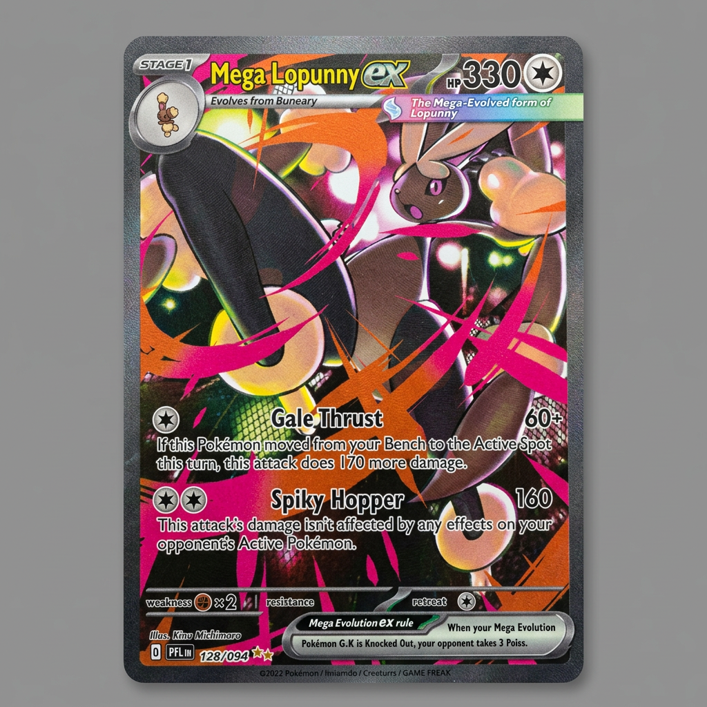 Mega Lopunny Ex 128/094 Phantasmal Flames Holofoil NM