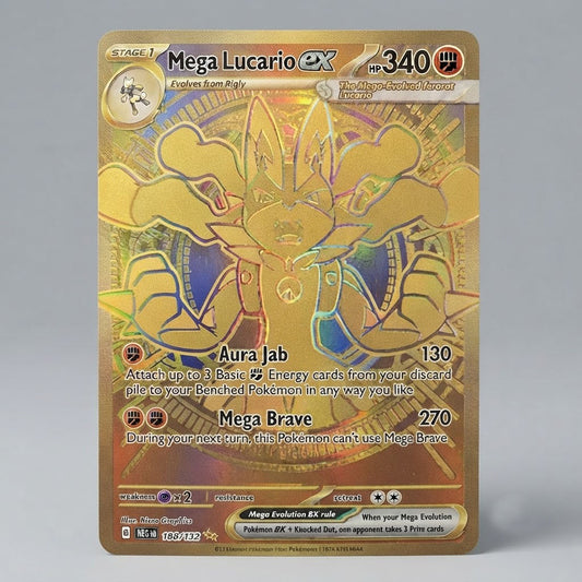 Mega Lucario Ex 188/132 Mega Evolution Holofoil NM