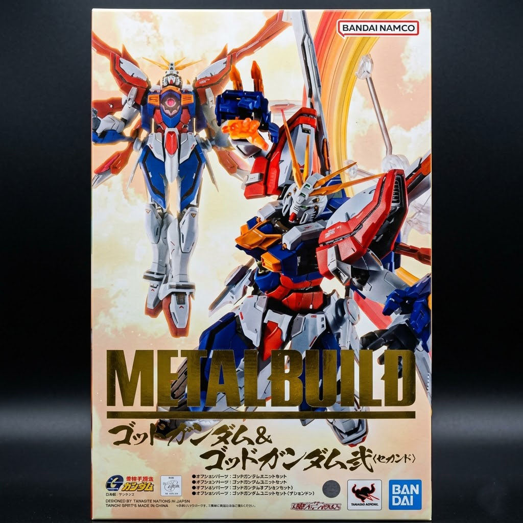 Bandai Tamashii Nations Metal Build Burning Gundam (God Gundam) & Burning Gundam Second Action Figure at Emerald Market Alamogordo, New Mexico