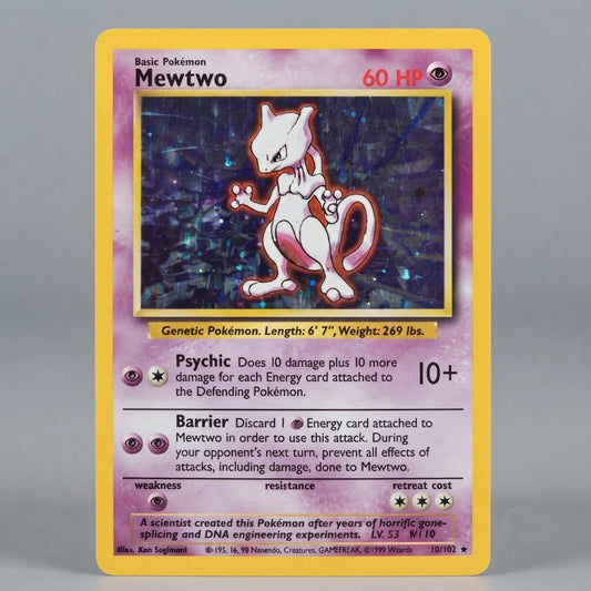 Mewtwo 10/102 Base Set Holofoil HP