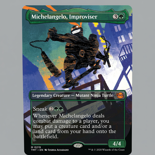 Michelangelo, Improviser M 0219 TMNT Borderless Normal NM