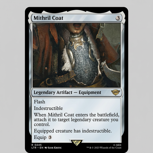 Magic: The Gathering The Lord of the Rings: Tales of Middle-earth Mithril Coat 0245 Rare Equipment Near Mint Condition Card at Emerald Market Alamogordo, New Mexico