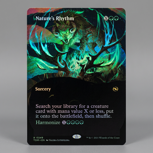 Magic: The Gathering Tarkir: Dragonstorm Nature's Rhythm 0349 Borderless Foil Near Mint Condition Card at Emerald Market Alamogordo, New Mexico