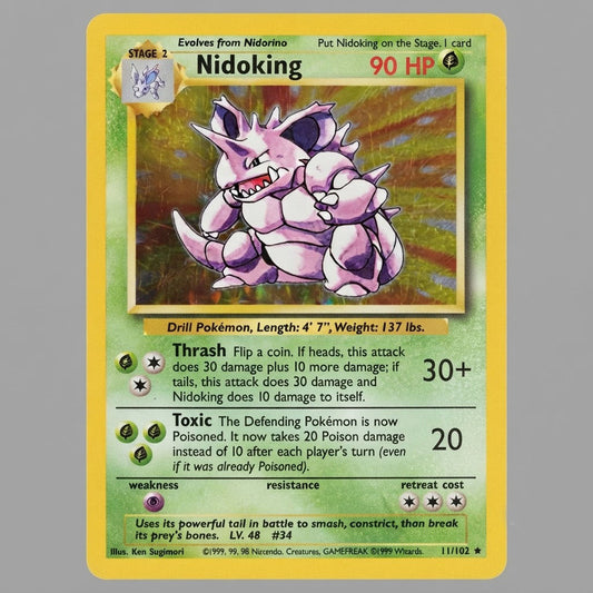 Nidoking 11/102 Base Set Holofoil HP
