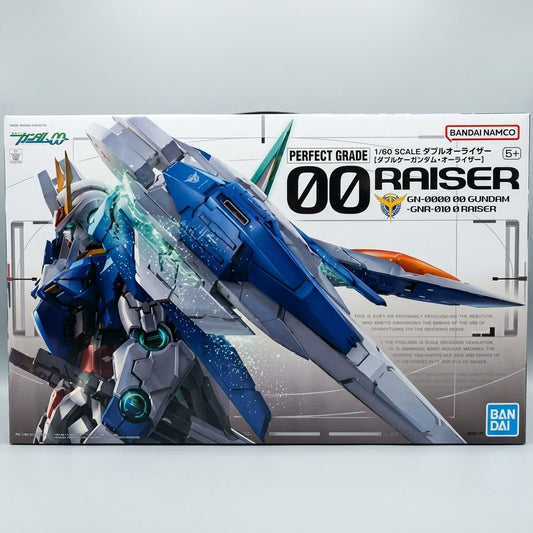 Bandai PG 1/60 Scale 00 Raiser (00 Gundam + 00 Raiser) Premium Model Kit at Emerald Market Alamogordo, New Mexico