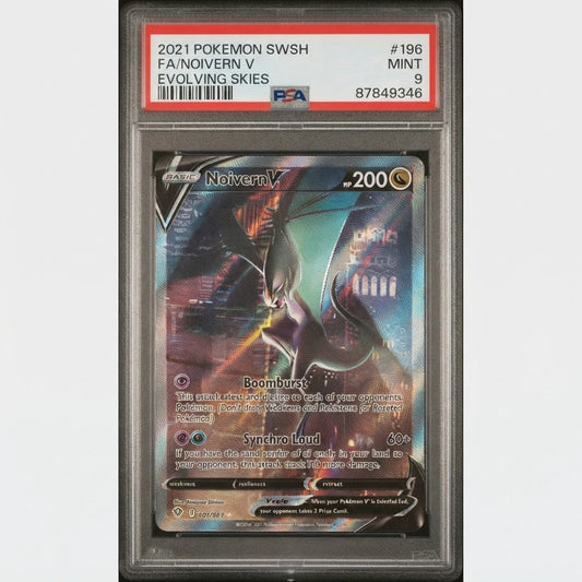 Pokémon TCG: Noivern V Alt Art #196 Evolving Skies PSA 9 Mint at Emerald Market Alamogordo, New Mexico