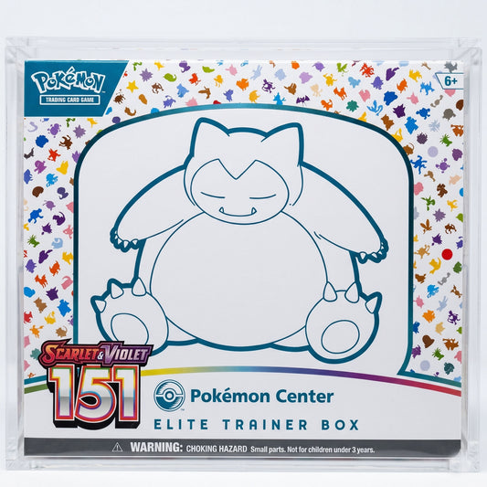 Pokémon trading card game Elite Trainer Box packaging with cartoon character on a colorful background