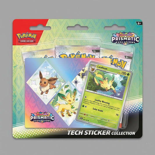 Pokémon TCG: Prismatic Evolutions Tech Sticker Collection (Leafeon) at Emerald Market Alamogordo, New Mexico