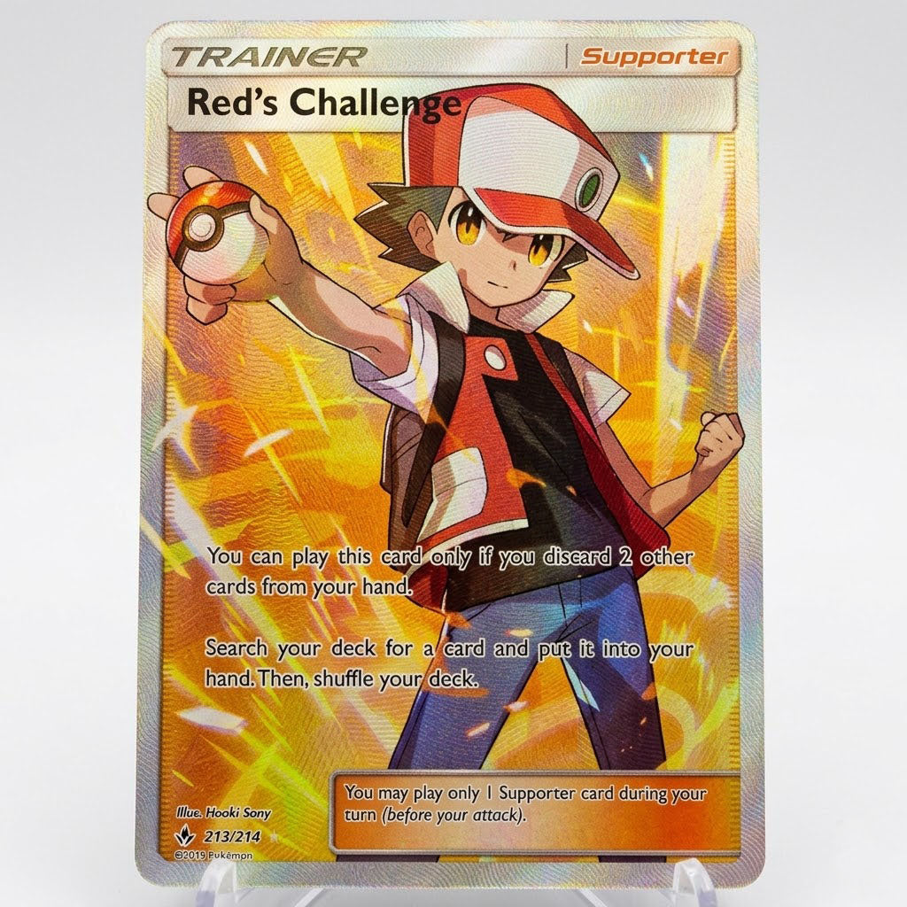 Red's Challenge 213/214 SM Unbroken Bonds Full Art Holofoil NM