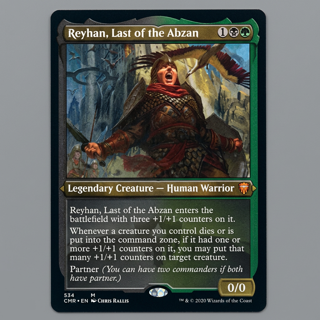 Reyhan, Last Of The Abzan 534 M Commander Legends Foil Etched NM