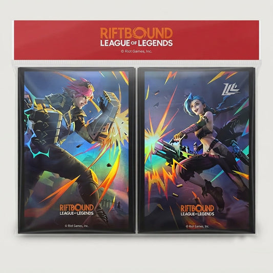 Riftbound League of Legends Vi vs Jinx 100 pack art sleeves