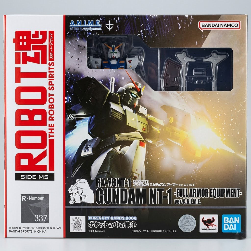 Bandai Robot Spirits RX-78NT-1 Gundam Alex Chobham Full Armor Action Figure Box Art at Emerald Market Alamogordo, New Mexico