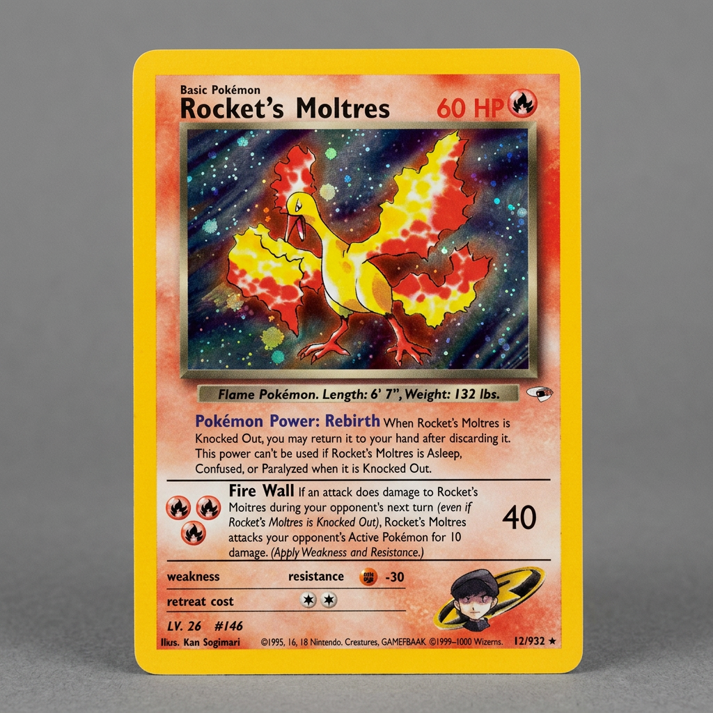 Rocket's Moltres 12/132 Gym Heroes Unlimited Heroes DMG