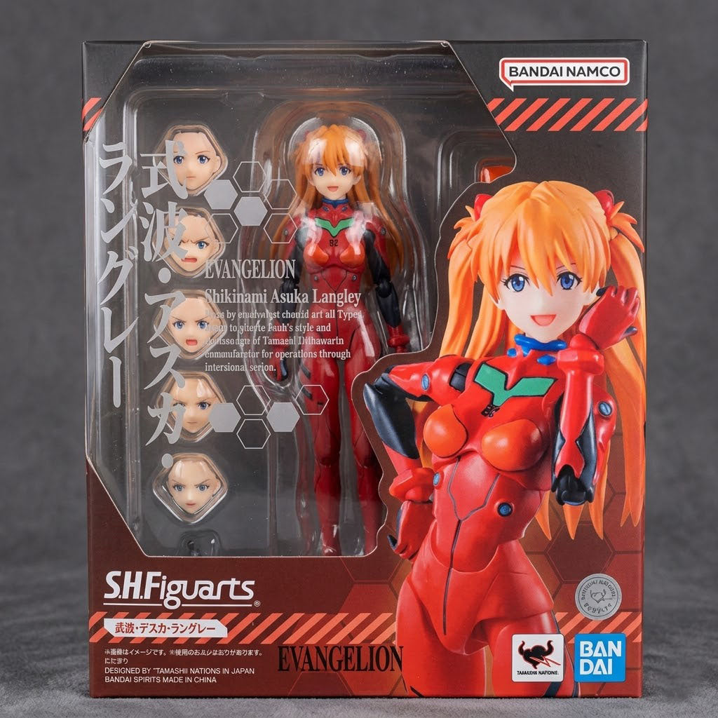 S.H.Figuarts Shikinami Asuka Langley Evangelion 3.0+1.0 Movie White Plugsuit Action Figure Box Art at Emerald Market Alamogordo, New Mexico