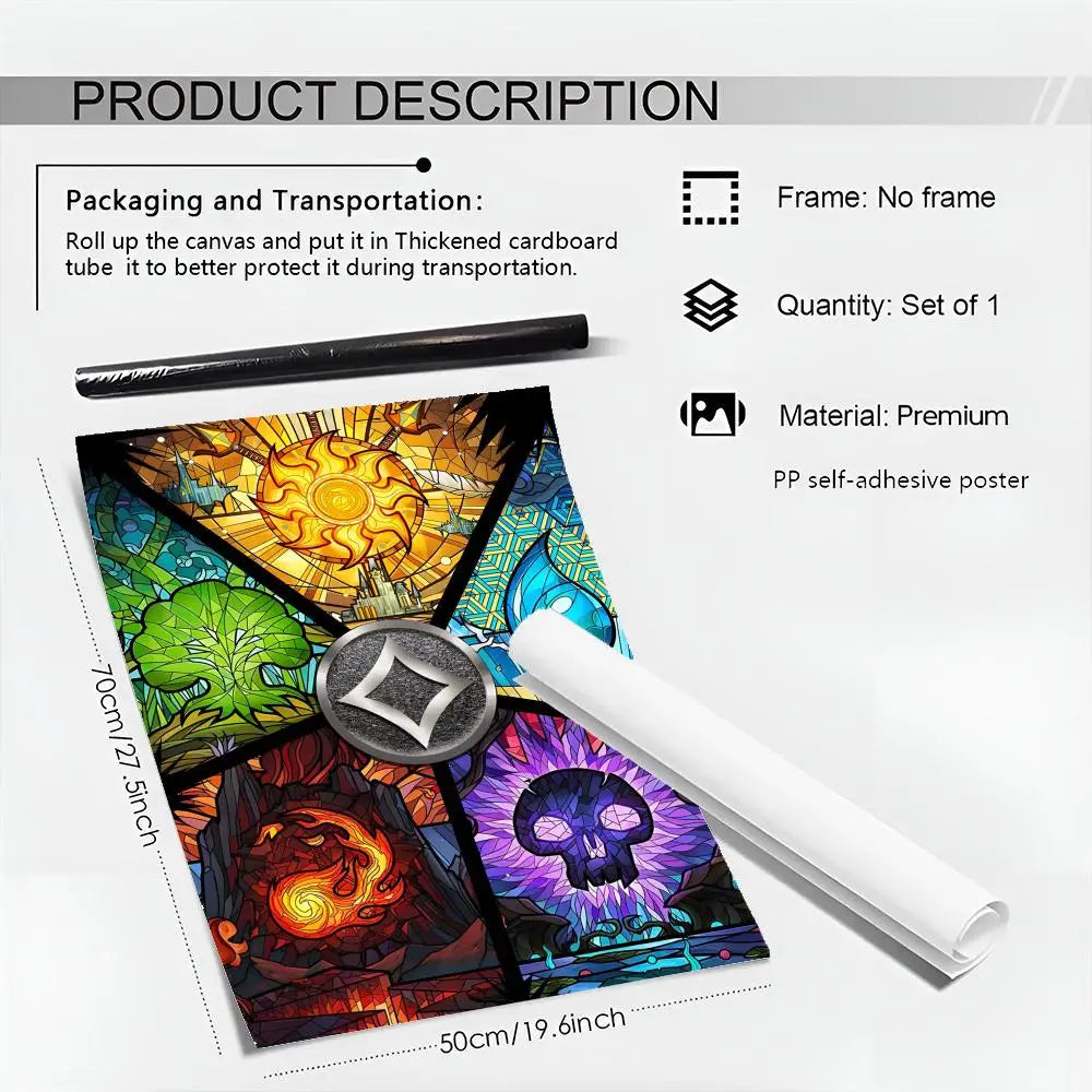 Magic The Gathering Poster HD Art Sticky Wall Decoration 50x70cm