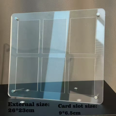 6-Slot Transparent Acrylic Display Stand Card suitable Dustproof Protector Photo Frame for Pokemon NARUTO One Piece TCG card at Emerald Market Alamogordo, New Mexico