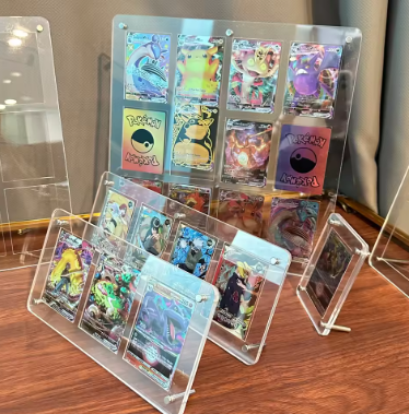 6-Slot Transparent Acrylic Display Stand Card suitable Dustproof Protector Photo Frame for Pokemon NARUTO One Piece TCG card at Emerald Market Alamogordo, New Mexico