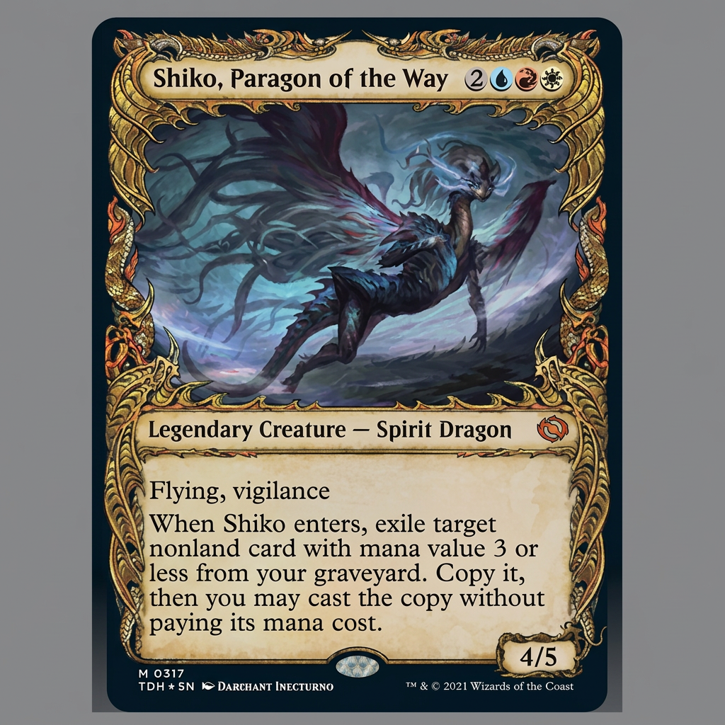 Shiko, Paragon Of The Way M 0317 Tarkir: Dragonstorm Showcase Foil NM