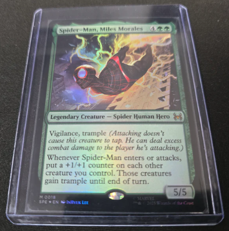 Spider-Man, Miles Morales M 0018 Marvel's Spider-Man: Eternal-Legal Foil NM