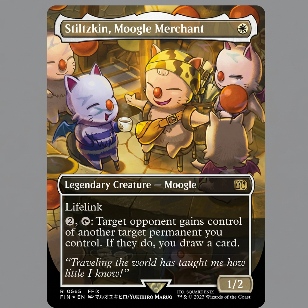 Stiltzkin, Moogle Merchant R 0565 | Final Fantasy TCG | Borderless  Chocobo Track Foil at Emerald Market Alamogordo, New Mexico