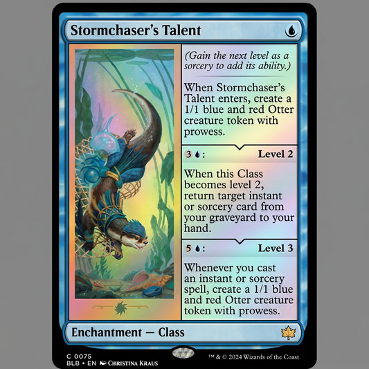 Stormchaser's Talent R 0075 Bloomburrow Near Mint Magic: The Gathering card at Emerald Market Alamogordo, New Mexico