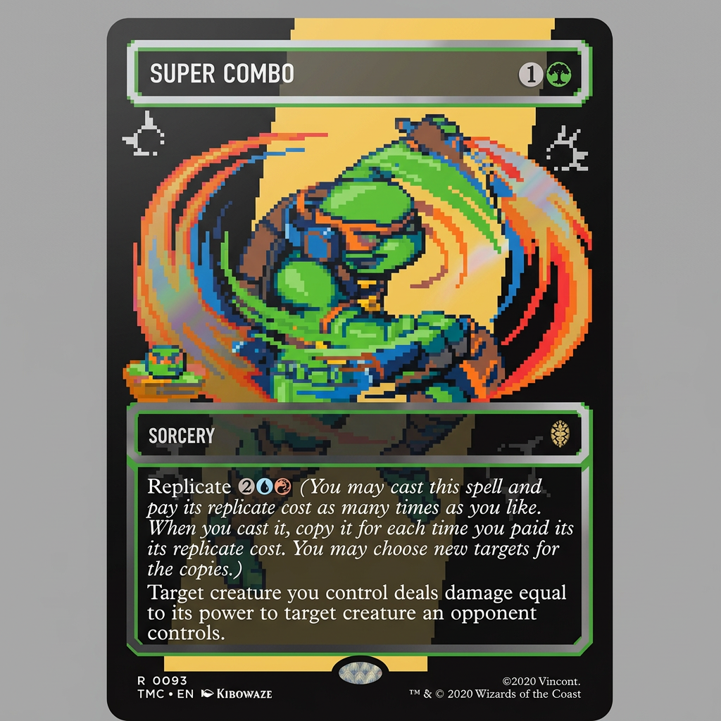 Super Combo R 0095 Commander: TMNT Borderless Surge Foil NM