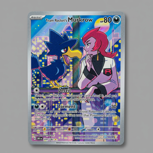 Team Rocket's Murkrow 200/182 Destined Rivals Holofoil NM