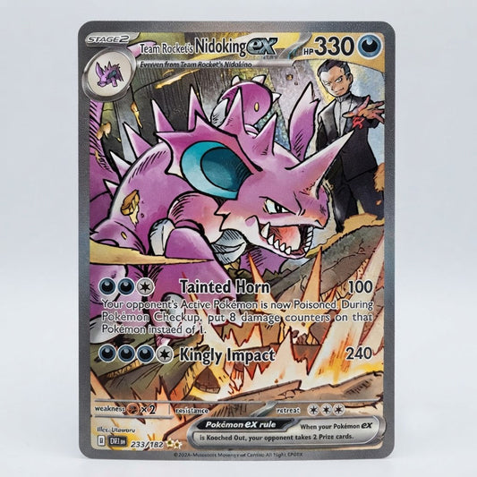 Team Rocket's Nidoking Ex 233/182 Destined Rivals Holofoil NM