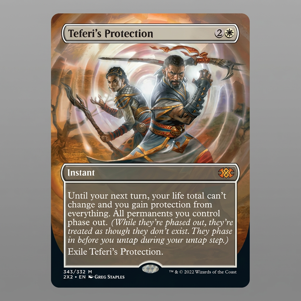 Teferi's Protection 343 R Double Masters 2022 Borderless Normal NM at Emerald Market Alamogordo, New Mexico