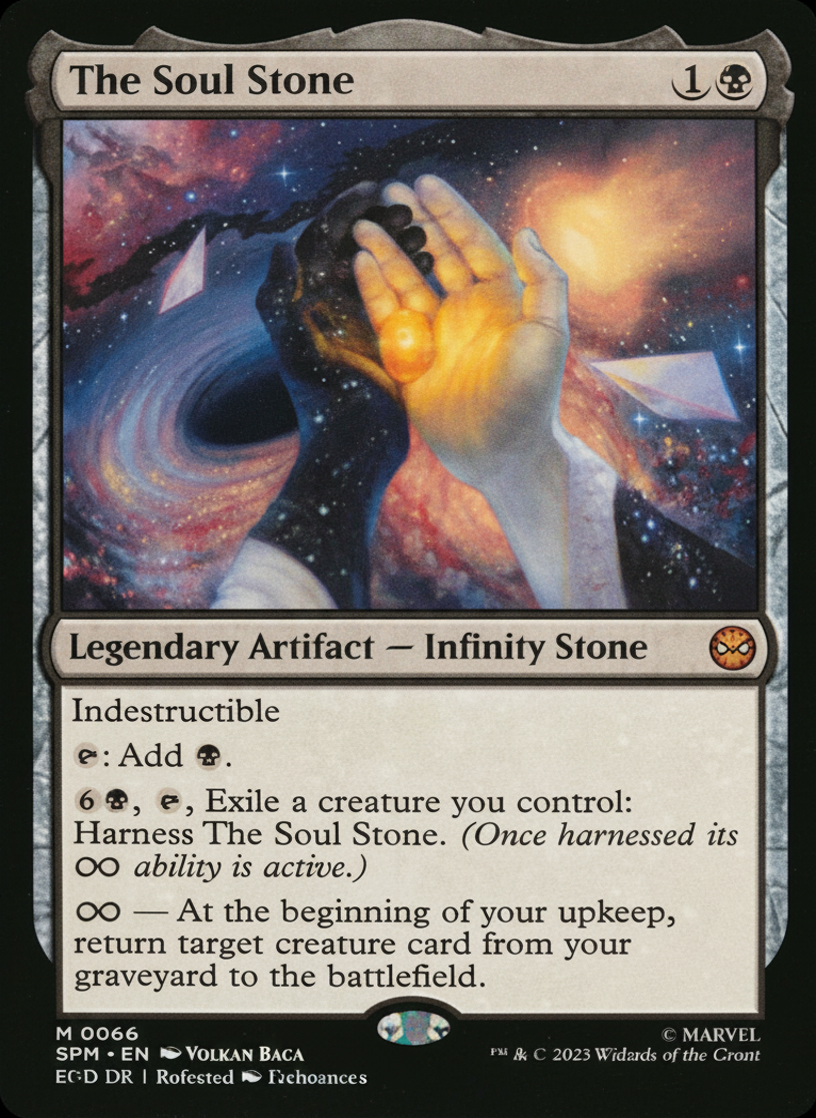 Marvel Trading Card Game The Soul Stone Artifact Card Near Mint Condition at Emerald Market Alamogordo, New Mexico