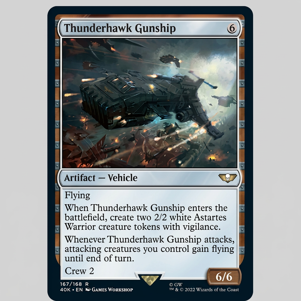 Thunderhawk Gunship 167/168 R Universes Beyond: Warhammer 40K Normal NM