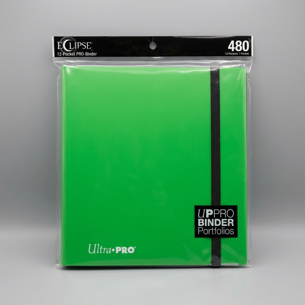 Ultra Pro Eclipse 480 12-Pocket Binder Lime Green at Emerald Market Alamogordo, New Mexico