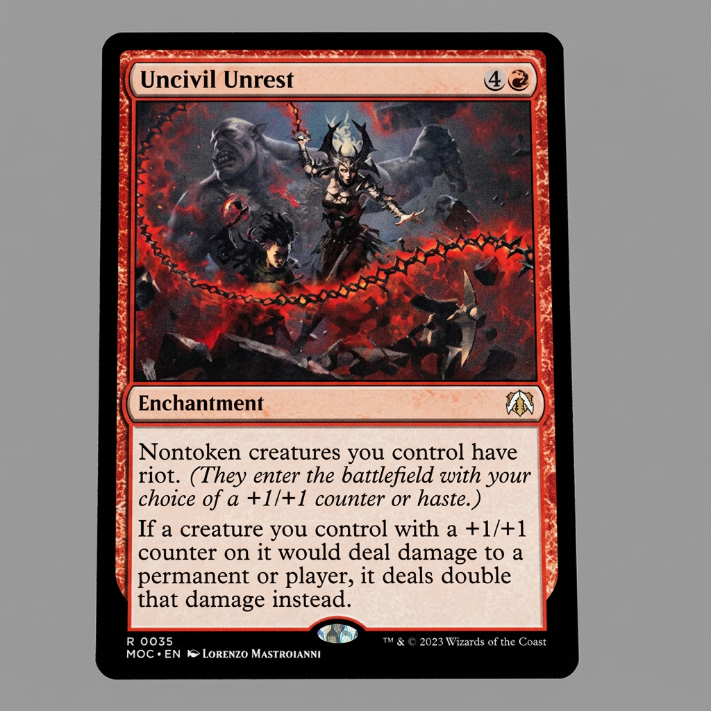 Uncivil Unrest R 0035 Commander: March Of The Machines NM
