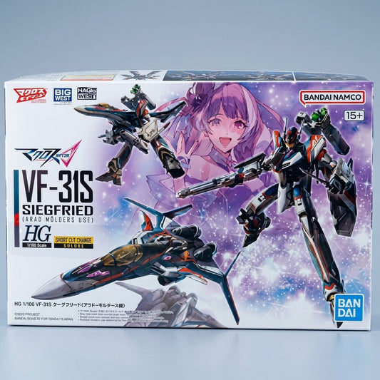 Bandai HG 1/100 Scale VF-31S Siegfried Arad Mölders Use Variable Model Kit Box Art at Emerald Market Alamogordo, New Mexico