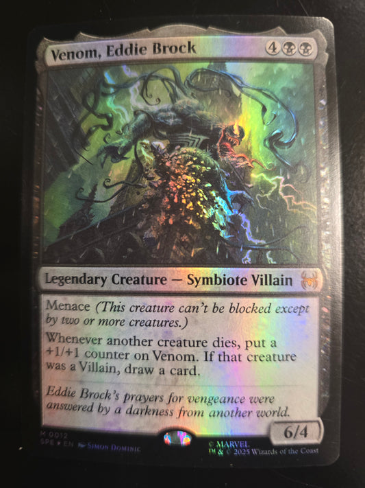 Venom, Eddie Brock M-0012 Marvel’s Spider-Man Eternal-Legal Foil NM at Emerald Market Alamogordo, New Mexico