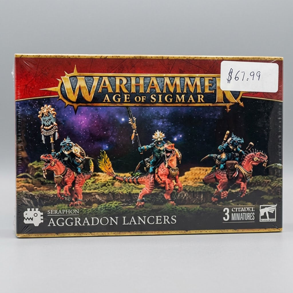 Warhammer Age Of Sigmar Seraphon Aggradon Lancers Minis at Emerald Market Alamogordo, New Mexico