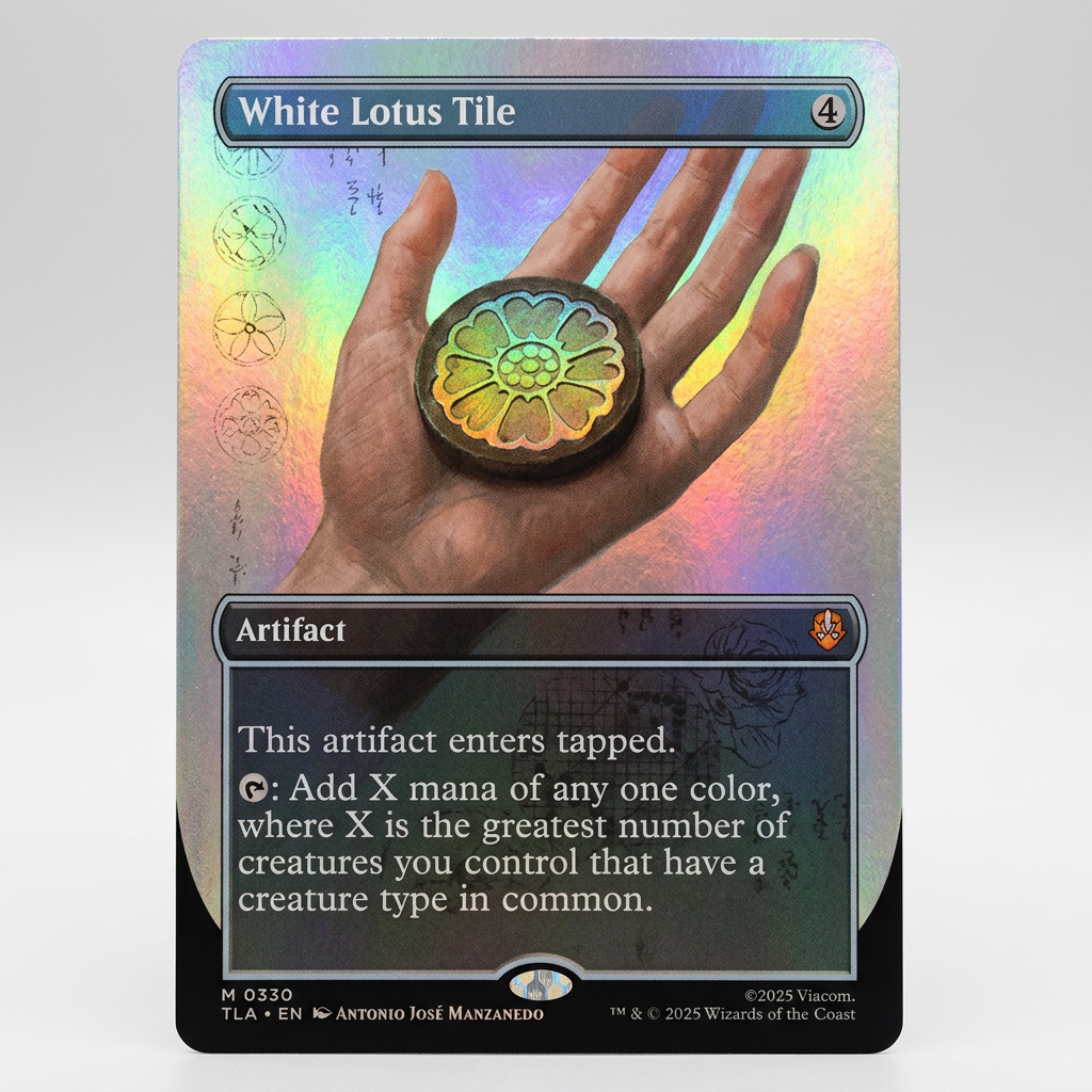 White Lotus Tile M-0330 Avatar TLA Borderless Foil NM at Emerald Market Alamogordo, New Mexico