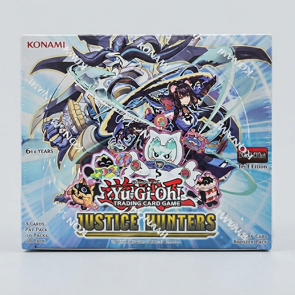 Yu-Gi-Oh! TCG Justice Hunters Booster Box | Konami 1st Edition | Core Booster Series at Emerald Market Alamogordo, New Mexico