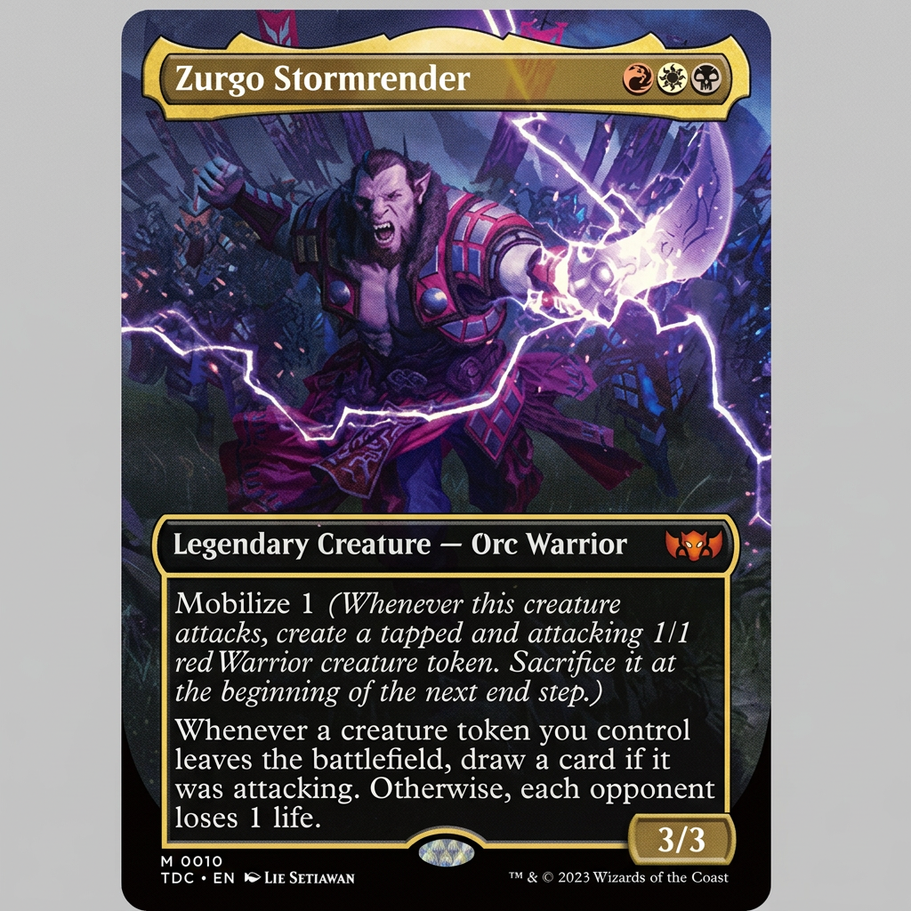 Zurgo Stormrender M 0010 Commander: Tarkir: Dragonstorm Borderless Normal NM