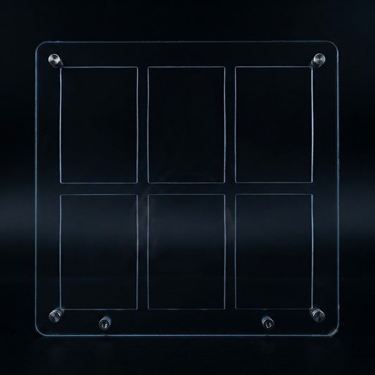 6-Slot Transparent Acrylic Display Stand Card Protector Photo Frame